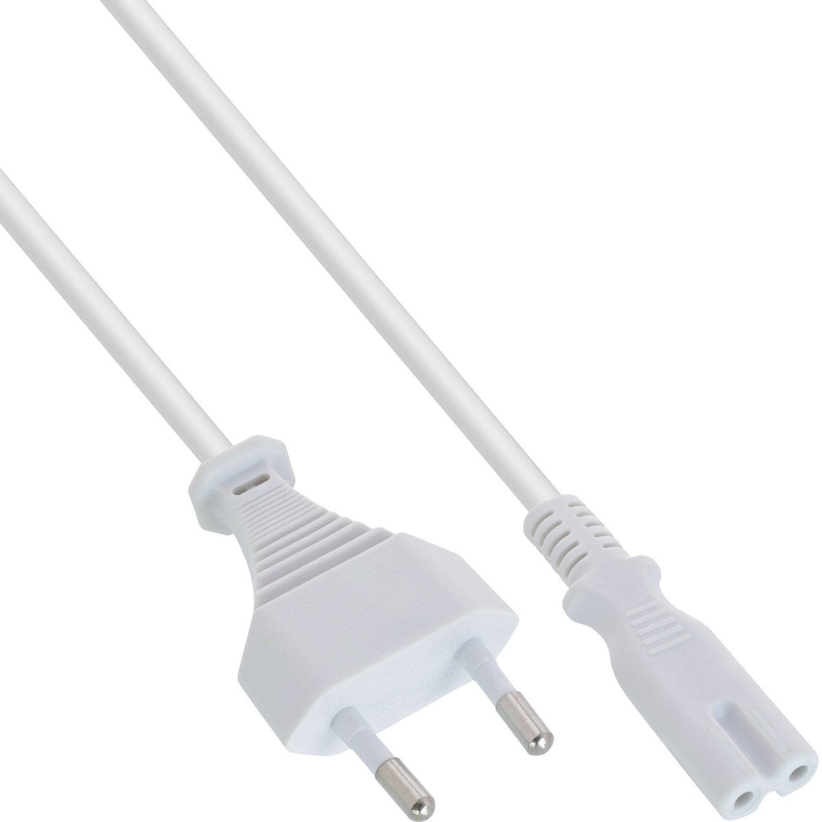 Cable De Alimentación Inline, Conector Euro A Conector Euro8, Blanco, 1,0 M