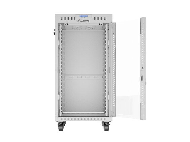 Gabinete Rack 19'' 22u 600x800 Gris Puerta De Cristal Lcd Flack Pack