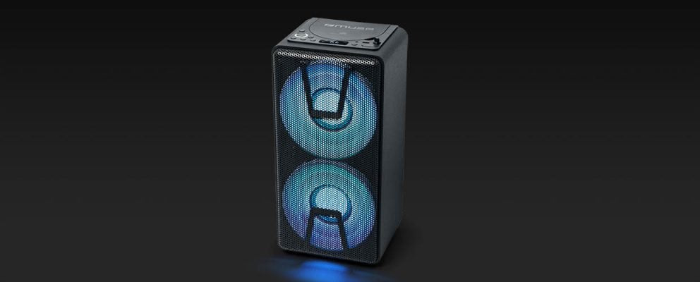 Altavoz Muse M-1820  Para Dj Bluetooth Para Fiesta, Con Cd Y Batería, Inalámbrico, Negro