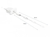 Delock Easy 45 Modul Usb 2.0 Ausrollcable Usb Typ-A Zu Usb Type-C Weiss