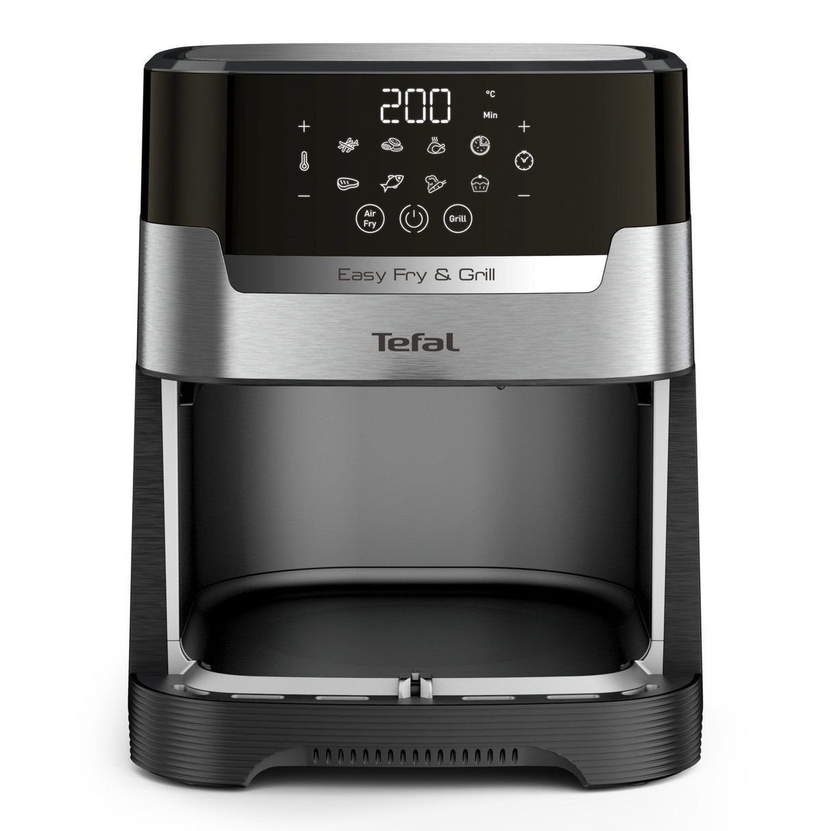 Freidora Tefal Easy Fry & Grill Ey505d15 Sencillo 4,2 L Independiente 1550 W Freidora De Aire Caliente Acero Inoxidable Acero Fino/Negro, Freidora De Aire Caliente, 4,2 L, 80 °C, 200 °C, 6 Personas(S), 60 Min