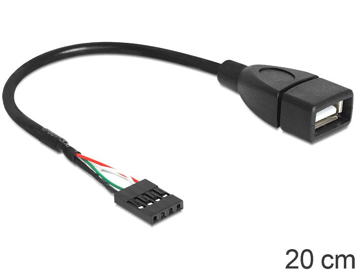 Delock Cable Usb Pin Header Hembra > Usb 2.0 Typ-A Hembra 20 Cm