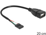 Delock Cable Usb Pin Header Hembra > Usb 2.0 Typ-A Hembra 20 Cm