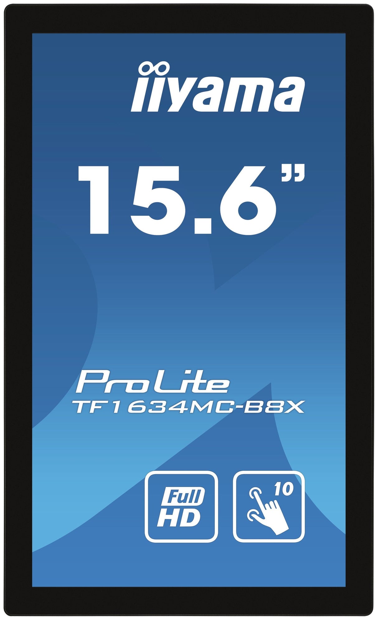 Monitor Iiyama Pro 15,6" Tactil Capacitivo 10 Puntos / Ip65 / (T1634mc-B8x) 1920x1080/ 405cd/ 700:1/ Vga/ Hdmi / Dp /Usb