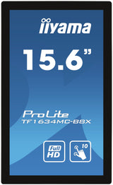 Monitor Iiyama Pro 15,6" Tactil Capacitivo 10 Puntos / Ip65 / (T1634mc-B8x) 1920x1080/ 405cd/ 700:1/ Vga/ Hdmi / Dp /Usb