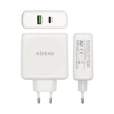 Aisens Cargador Para Smartphone 48w 1x Usb-C Pd3.0 30w, 1x Usb-A Qc3.0 18w