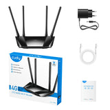 EAN 6971690791193 - Cudy LT400 router inalámbrico Ethernet rápido Banda única (2,4 GHz) 4G Negro imagen 3