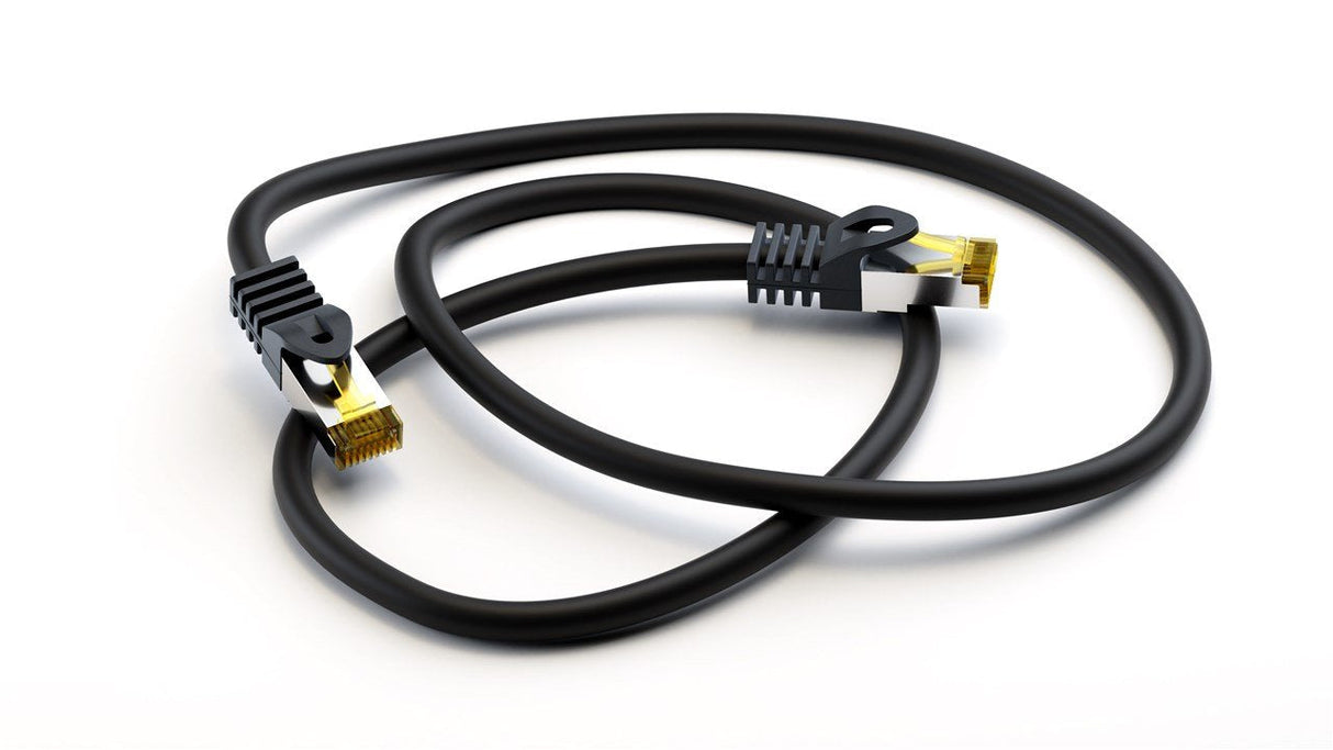Cable De Red Cat6a S Ftp Pimf 1.0m 500 Mhz Con Cat 7 Negro
