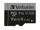 Verbatim Microsdxc-Card 512gb, Pro, U3, Uhs-I, 4k Uhd
