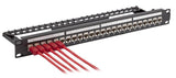 Efb 24-Port Patchpanel Cat.6a 1he Bestckt Mit Einbauadapter Schwarz
