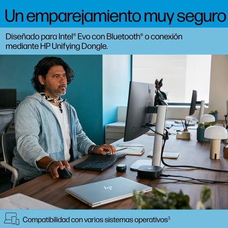 EAN 198122954667 - HP 685 Comfort Dual-Mode Keyboard and Mouse Combo teclado Ratón incluido Oficina RF Wireless + Bluetooth N imagen 4