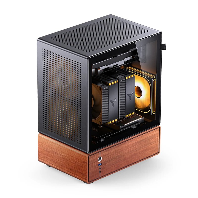 Jonsbo T7 Pc-Gehäuse, Midi-Tower, Matx, Tempered Glass - Schwarz