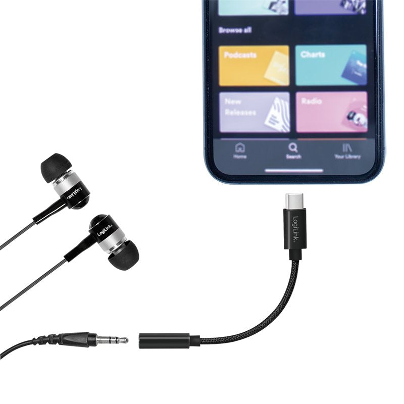 Logilink Adaptador Usb-C Auf Klinkenstecker - 13 Cm