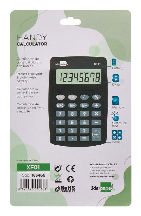 Liderpapel Calculadora Bolsillo Xf01