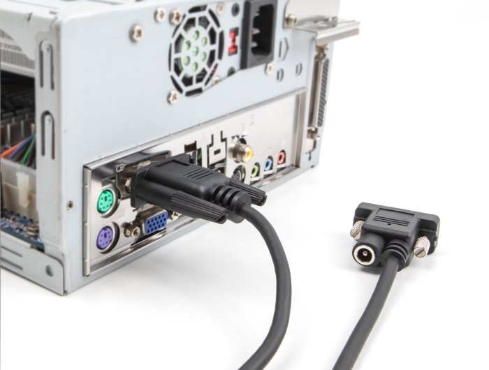 Delock 87837 Cable Serie Rs-232 D-Sub9 Hembra To D-Sub9 Hembra Conexión De Alimentación En El Pin 9 1 M