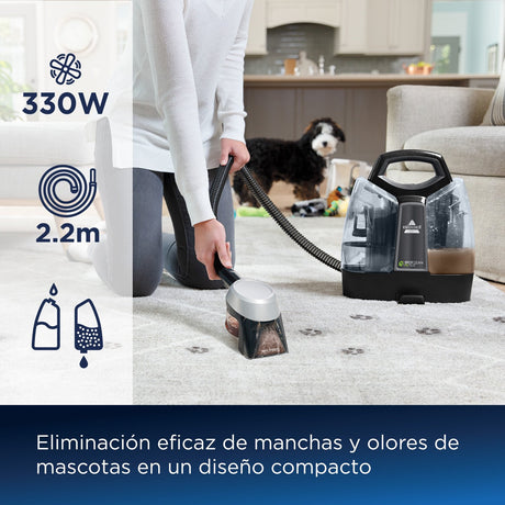 EAN 0011120272314 - Bissell SpotClean Pet Plus máquina de limpieza de alfombras Seca y húmeda Negro, Transparente imagen 9