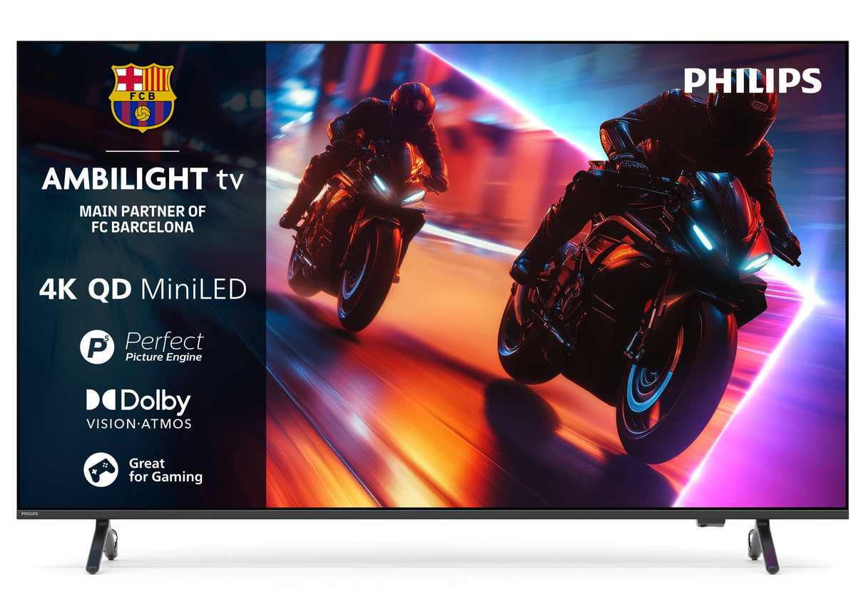 189,0cm 75" (3840x2160) Philips 75mled910 12 4k Qd Miniled 120hz Hdmi Usb Wlan Bluetooth Ambilight Hdr10+ Dolby Vision Black