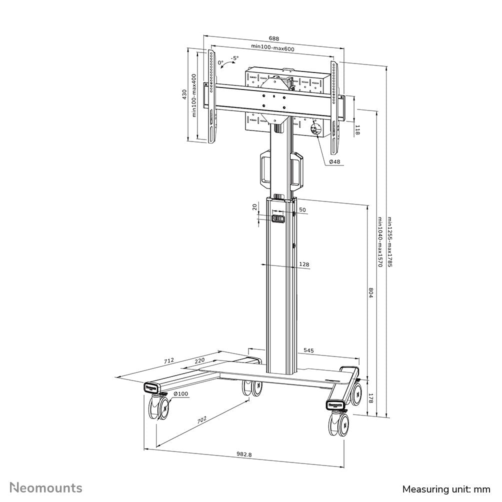 Neomounts By Newstar Select Neomounts Soporte De Suelo 37-75" 70kg Fl50s-825wh1 Blanco Neomounts