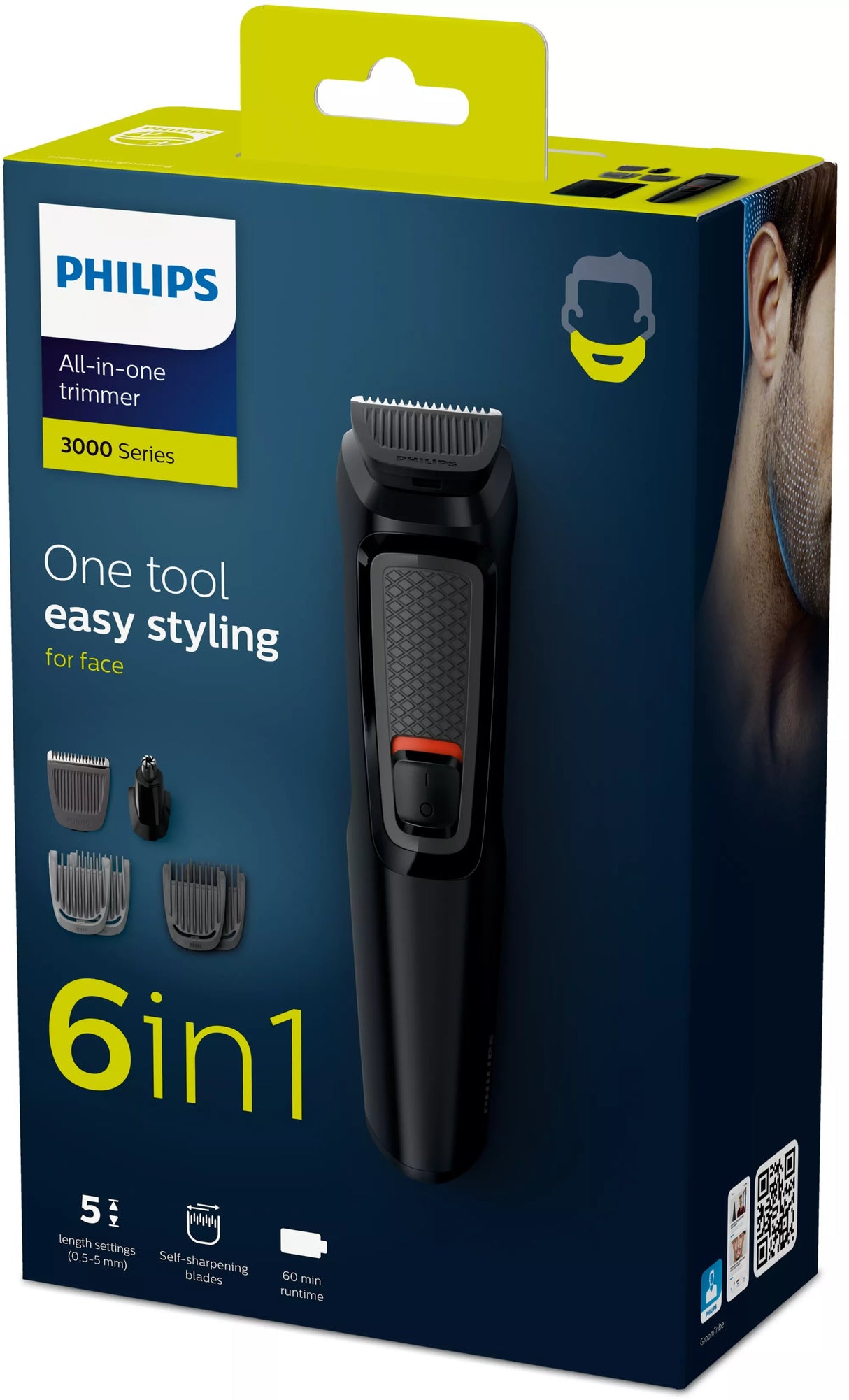 EAN 8710103794455 - Philips MULTIGROOM Series 3000 MG3710/15 cortadora de pelo y maquinilla Negro Níquel-metal hidruro (NiMH) imagen 2