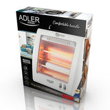 Calefactor Eléctrico Adler Ad 7709 Interior Blanco 800 W  De Cuarzo