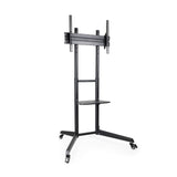 Tooq Ramses Soporte De Suelo Con Ruedas Para Pantallas 37" A 70" - Bloqueo De Ruedas - Estante - Gestion De Cables -