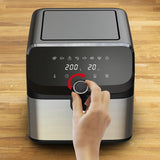 Freidora Tefal Easy Fry Mega Ey855d10 Sencillo 7,5 L Independiente 2020 W Freidora De Aire Caliente Negro, Acero Inoxidable