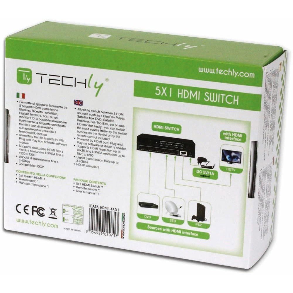 EAN 8054529020713 - Techly IDATA HDMI-4K51 interruptor de video imagen 8