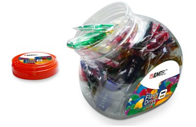 Emtec Usb2.0 C410 16gb Candy Jar 80 Pces