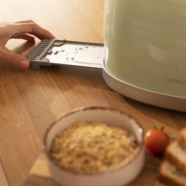 Tostadora Vertical Cecotec Toast And Taste 800 Vintage Light Green