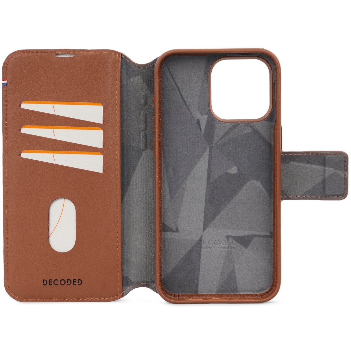Decoded Leather Detachable Wallet For Iphone 15 Pro Tan