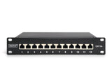 Digitus Panel De Parcheo 12 Puertos Cat 6a 1u Negro