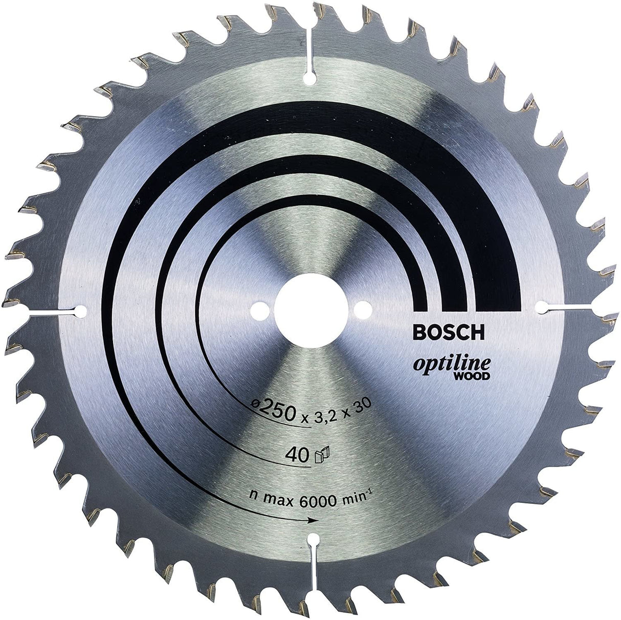 Bosch Hoja De Sierra Circular Optiline Wood, Ø 250mm, 40t 2608640728