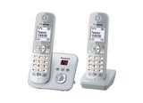 Panasonic Kx-Tg6823 Teléfono Dect Identificador De Llamadas Plata, Blanco