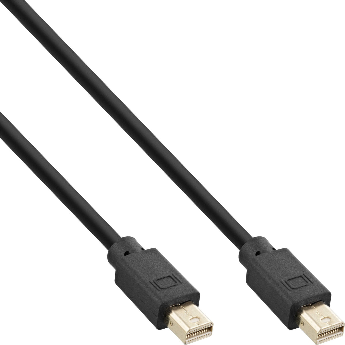 Cable Inline Mini Displayport 1.4 M/M, Negro/Dorado, 2 M