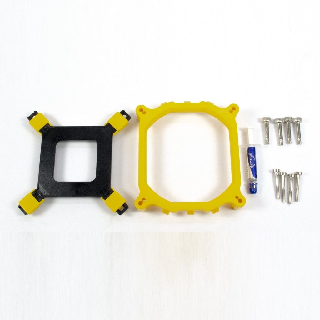 Inter-Tech 88885457 Accesorio O Pieza De Sistema De Refrigeración Para Ordenador Kit De Montaje, Fijación/Instalación Amarillo/Negro, Kit De Montaje, Negro, Amarillo