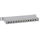 Inline® 10" Patch Panel Cat.6a 0.5u 12-Port, With Dust Projoection, Gris