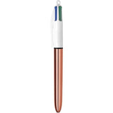 Bic Bolígrafo 4 Colours Rose Gold Tinta 4 Colores Cuerpo Blanco/Rosa Metálico - Caja 12u-