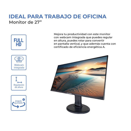 EAN 8435207807190 - PUNTO INFORMÁTICO PiP2700V pantalla para PC 68,6 cm (27") 1920 x 1080 Pixeles Full HD LED Negro imagen 5