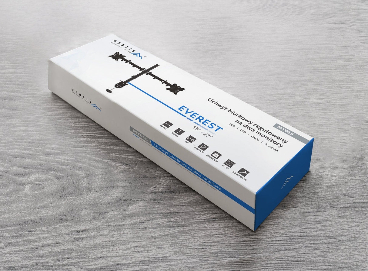 EAN 5901811404085 - Montis Uchwyt monitorowy podwójny Everest 13-27" MT015 68,6 cm (27") Escritorio Negro imagen 5