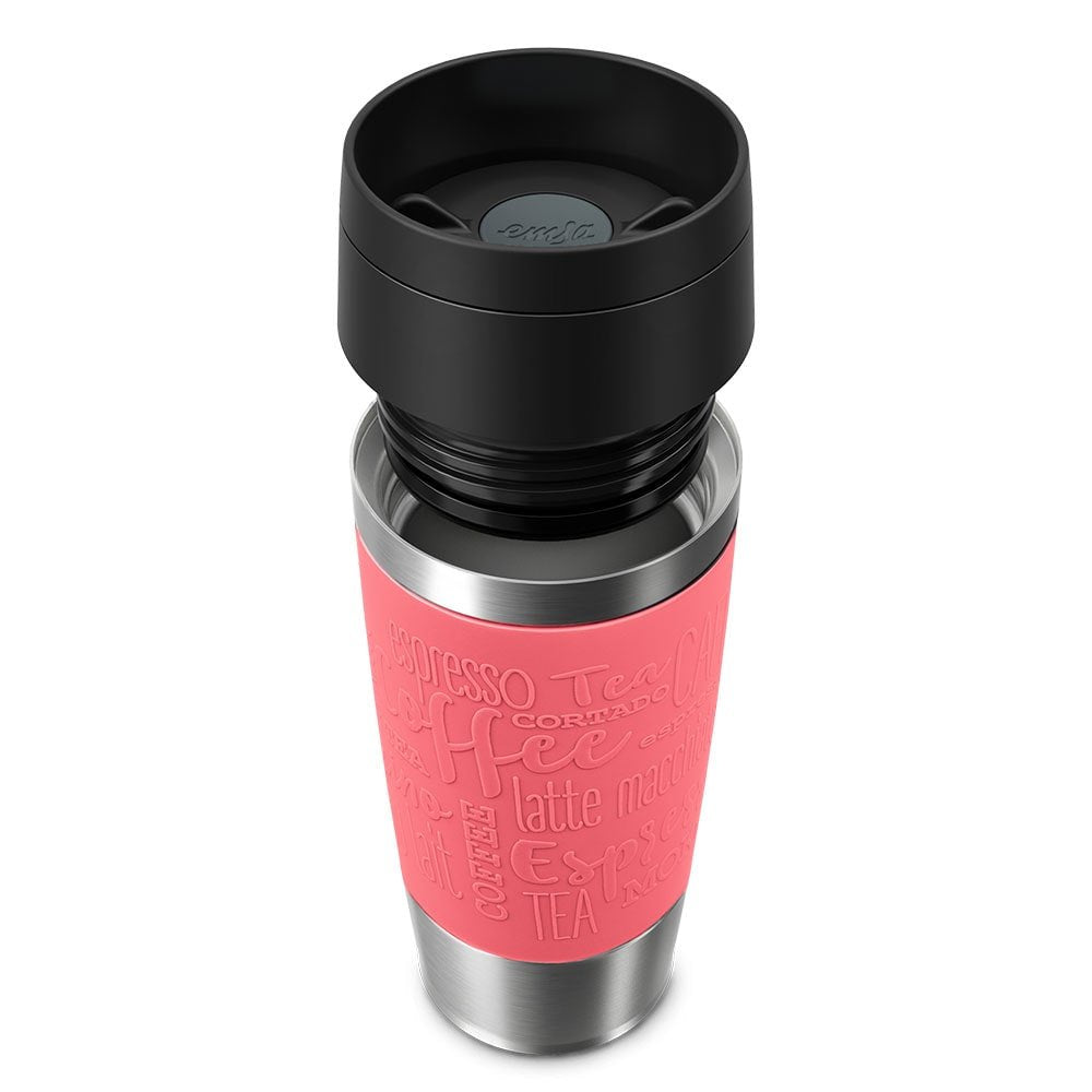 Taza Térmica  Emsa Travel Mug Clásica Coral/Acero Inoxidable, 0,36 Litros N2020900