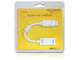 Delock Adaptador Displayport ->  Hdmi M/H Blanco