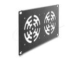 10? 3 He Rackblende Für 3 Lüfter 92 X 92 Mm Dunkelgrau