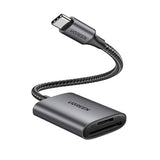 Lector De Tarjeta Ugreen 80888  Usb 3.2 Gen 1 (3.1 Gen 1) Type-C Negro, Metálico