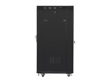Lanberg Armario Independiente De 19 Pulgadas Gabinete 27u 600x800 Puerta De Vidrio Lcd Paquete Plano Negro