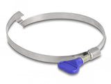 Schlauchschelle Edelstahl 400 Mit Brücke Linksgängig Und Flügelmutter 80 - 100 Mm 5 Stück