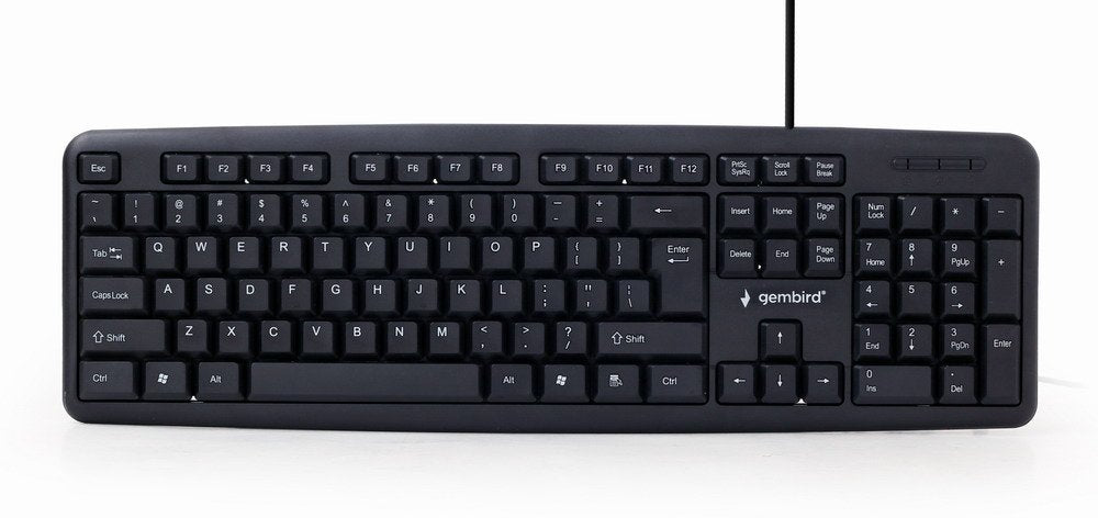EAN 8716309083980 - Gembird KB-U-103 teclado USB Inglés de EE. UU. Negro imagen 1