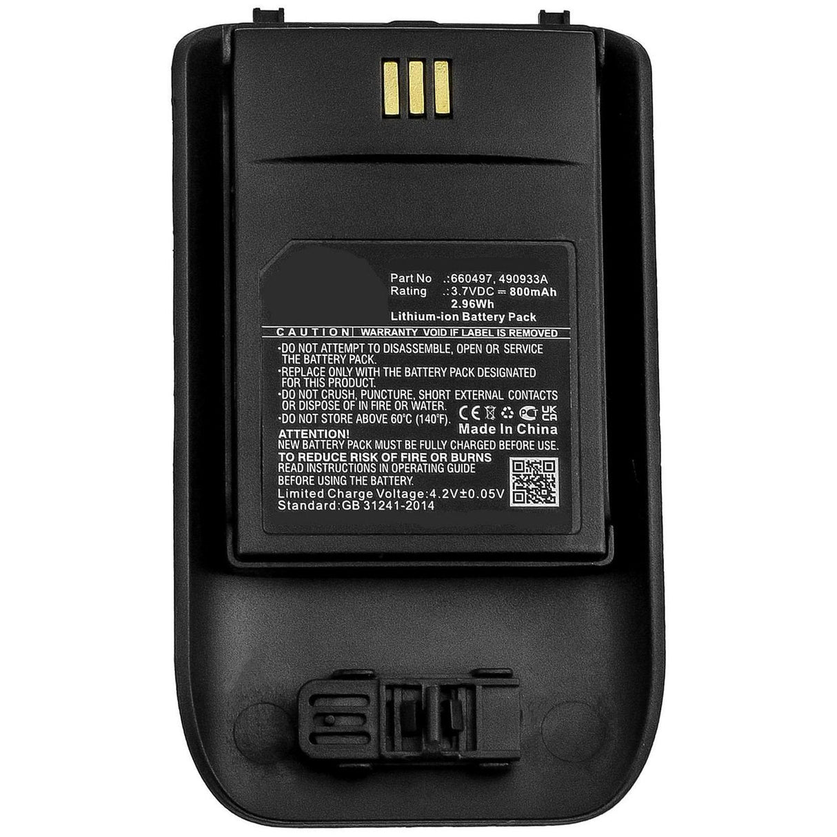 Battery 2.96wh Li-Ion 3.7v  800mah For Cordless Phone