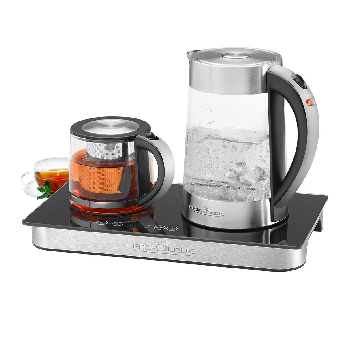 EAN 4006160105698 - ProfiCook PC-TKS 1056 tetera eléctrica 1,7 L Negro, Acero inoxidable, Transparente imagen 1