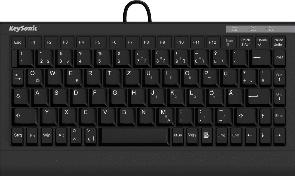 Keysonic Ack-595c+ Teclado Usb Alemán Negro