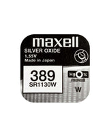Maxell Micro Pilas Planas Óxido De Plata 1,55v - Sr1130w 389 Caja De 10 Unidades